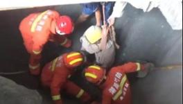 緊急救援！湖南一混凝土企業工人因操作不慎掉入水泥坑！
