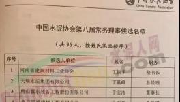 96人加入水泥協(xié)會常務理事！（附名單）