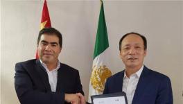 中國?代表團(tuán)考察墨西哥霍爾希姆水泥公司水泥廠