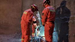 危急！一工人被困水泥廠原料庫中！