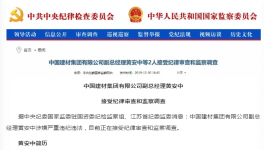 出事了！中國建材集團高管涉嫌違紀被查！