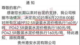 水泥價格大跌了！甚至跌破最低價！